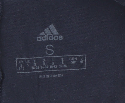 Adidas Women’s Black Small Ankle Leggings with Logo Print