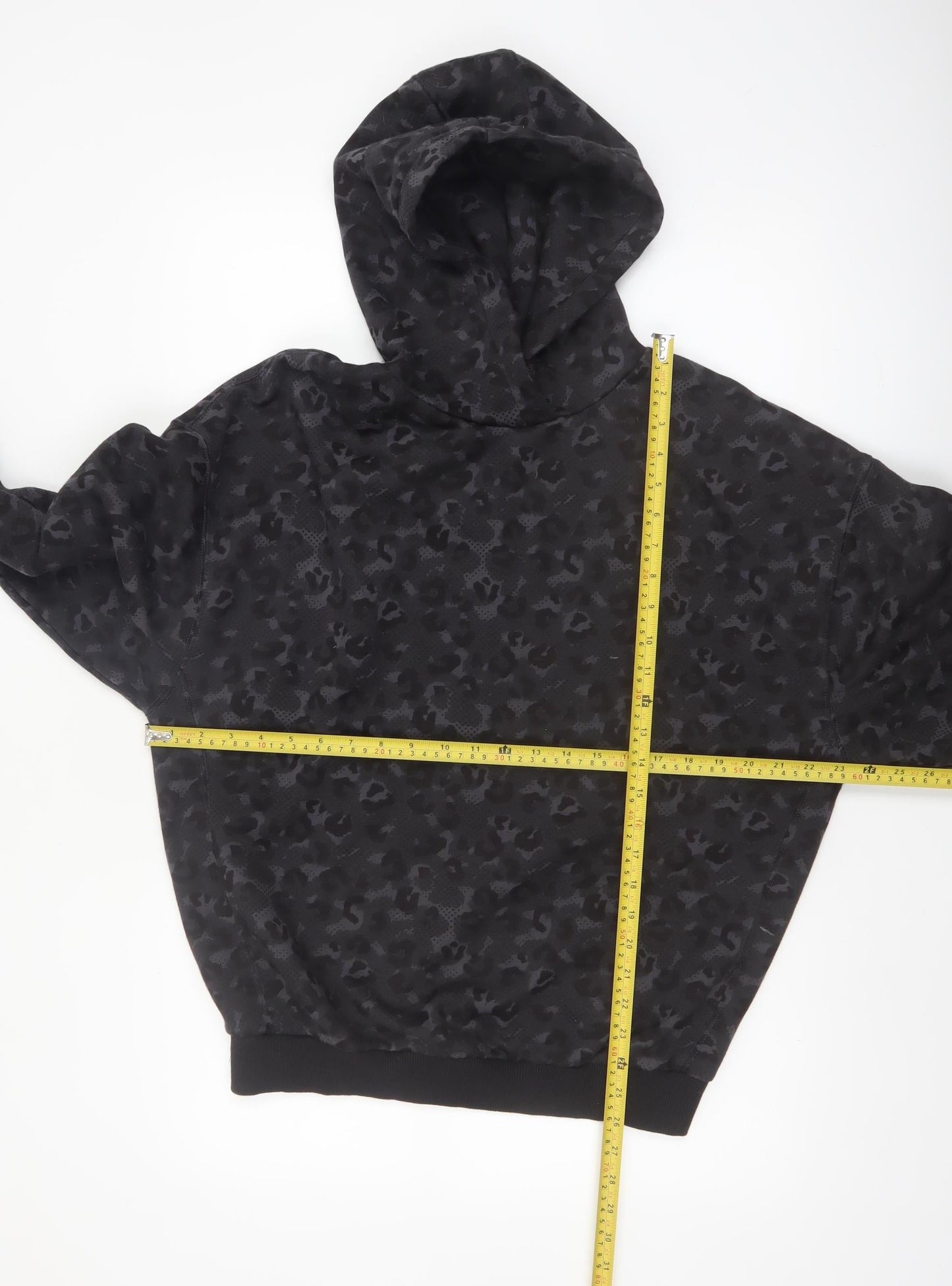 Next Womens Black Animal Print Pullover Hoodie Size S