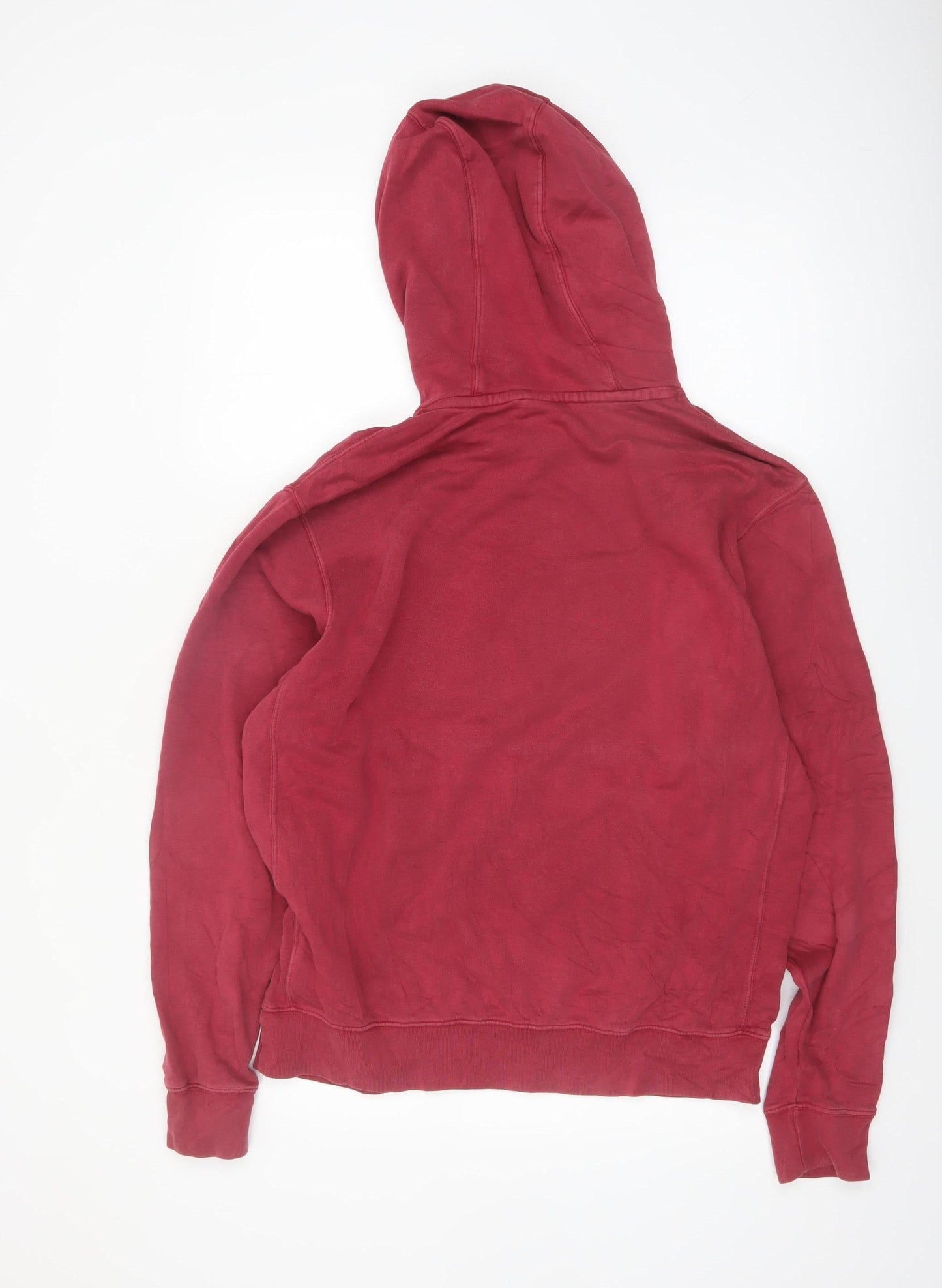 Nike Men's Red Pullover Hoodie M Regular Fit Fleece Logo Sweatshirt