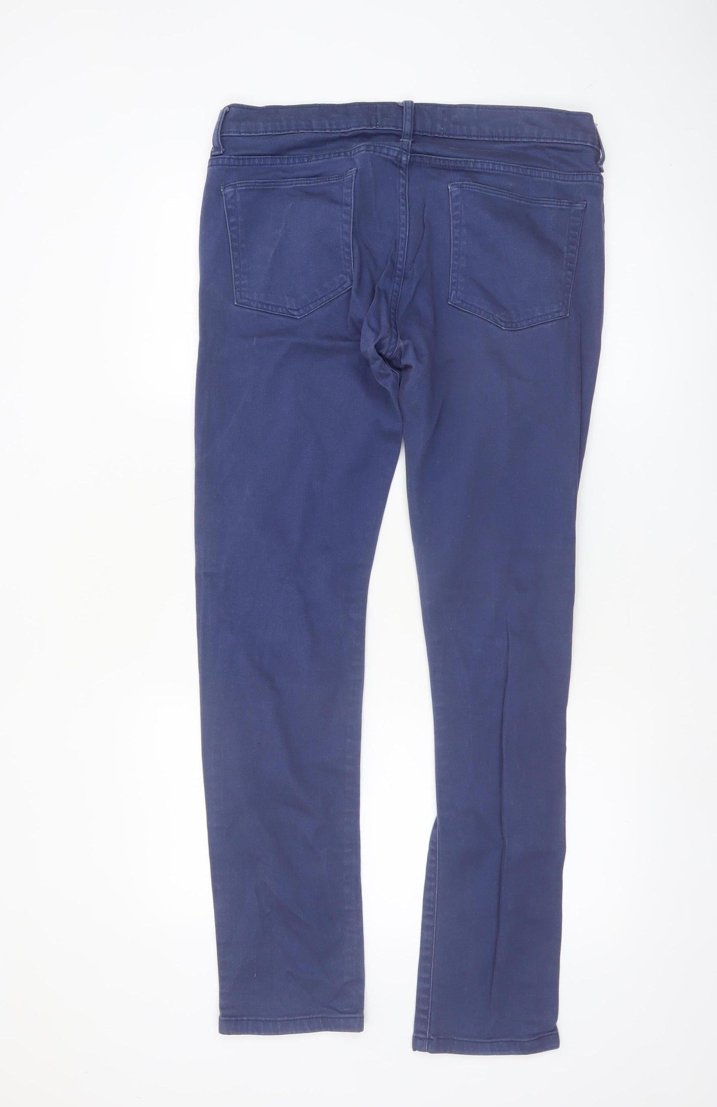 Topman Men's Blue Stretch Skinny Trousers Size 34R