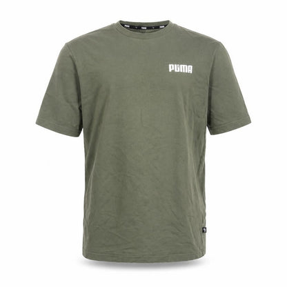 Puma Men's Green Crew Neck Short Sleeve Cotton T-Shirt M