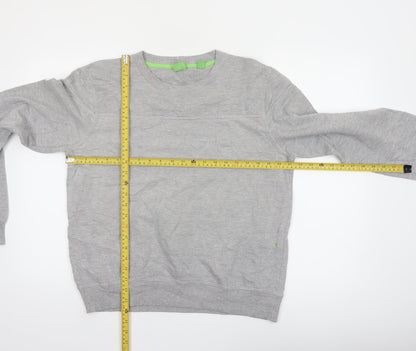 Hugo Boss Men's Grey Crew Neck Logo Sweatshirt Medium