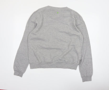 Hugo Boss Men's Grey Crew Neck Logo Sweatshirt Medium