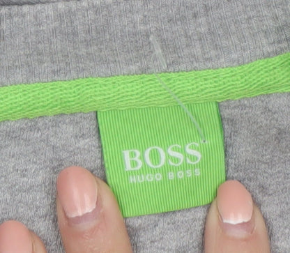 Hugo Boss Men's Grey Crew Neck Logo Sweatshirt Medium