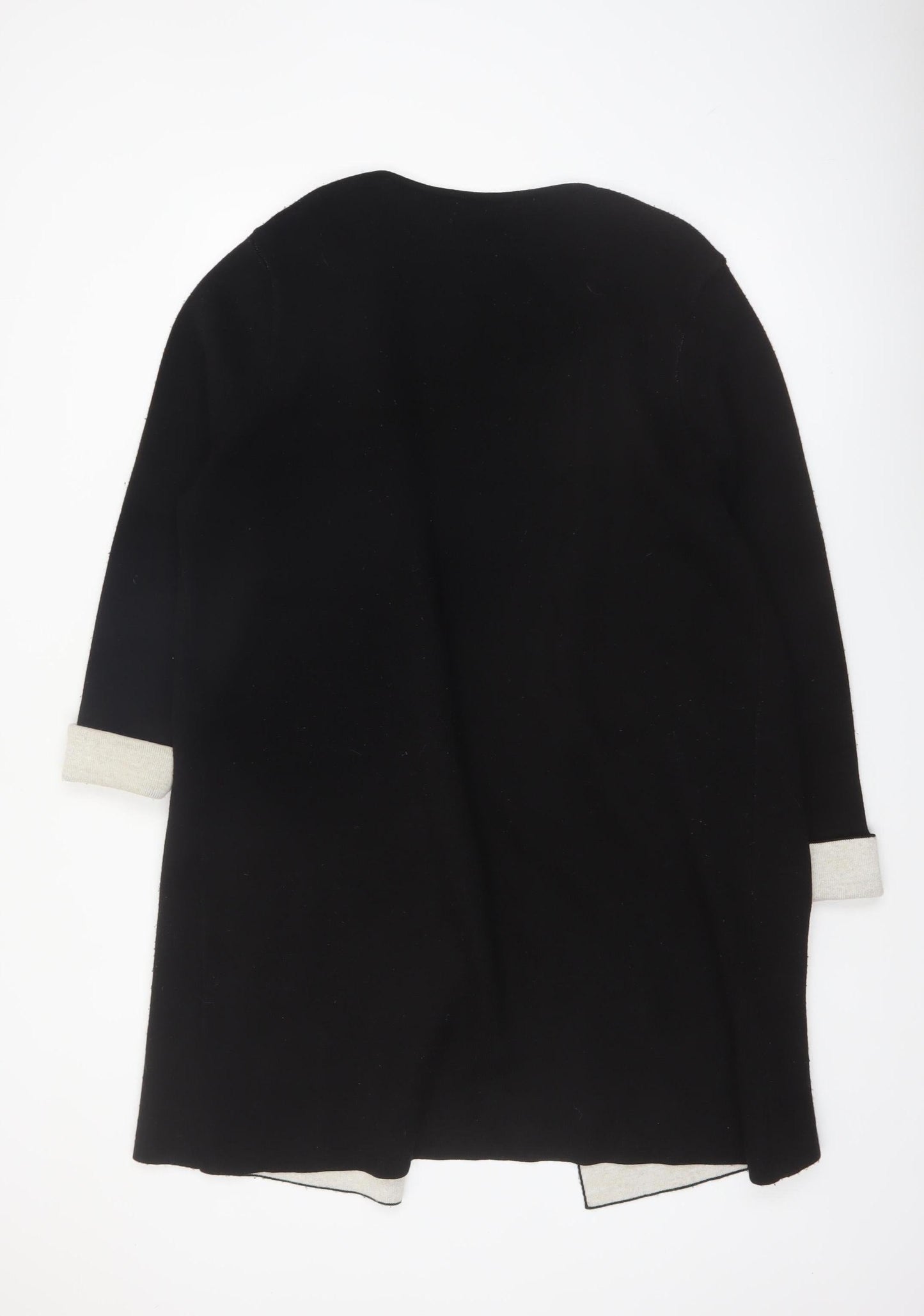 Wallis Women Black Long Sleeve Open Knit Cardigan L