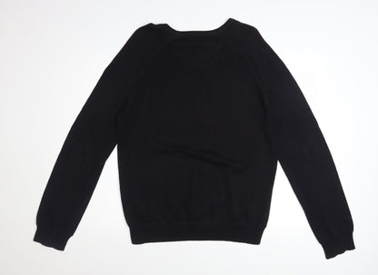 Marks and Spencer Men’s Black Cotton Cashmere Pullover Jumper L