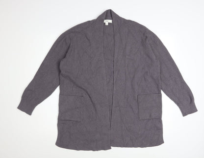 Marks and Spencer Women’s Grey Knit Cardigan Size 18 Long Sleeve Open Front