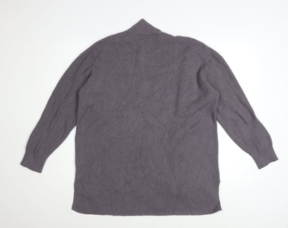 Marks and Spencer Women’s Grey Knit Cardigan Size 18 Long Sleeve Open Front