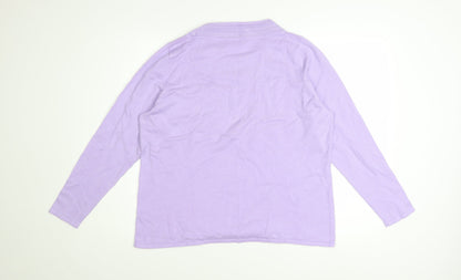 Sarah Hamilton Women’s Purple Crew Neck Long Sleeve Jumper L