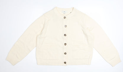 Marks and Spencer Women’s Ivory L Cardigan Knit Cotton Blend