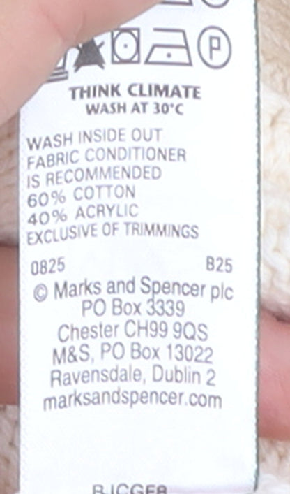 Marks and Spencer Women’s Ivory L Cardigan Knit Cotton Blend
