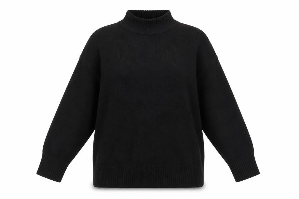 H&M Women’s Black Roll Neck Long Sleeve Pullover Jumper Size L