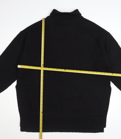 H&M Women’s Black Roll Neck Long Sleeve Pullover Jumper Size L