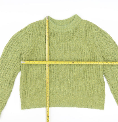 Marks and Spencer Women Green Size 16 Chunky-Knit Pullover Jumper