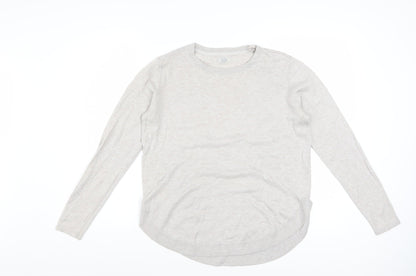 Fat Face Women Beige Wool Blend Jumper UK 10 Long Sleeve Crew Neck