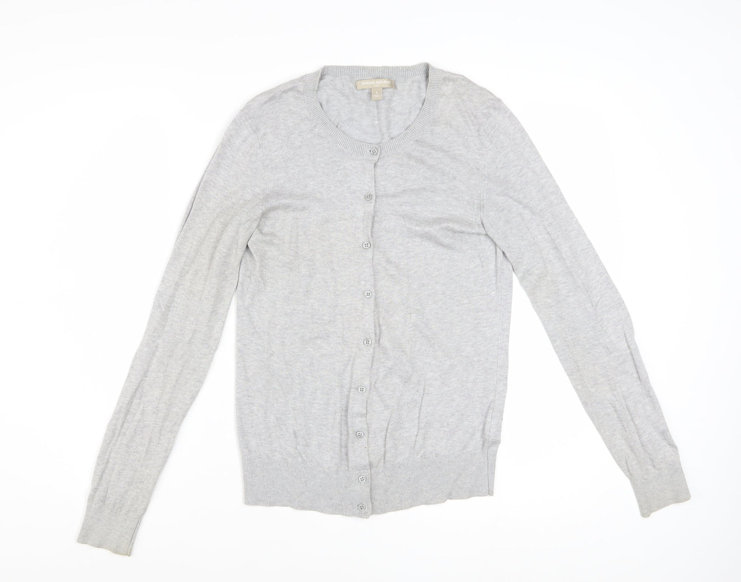 Banana Republic Women’s Grey Cotton Blend Button Cardigan Size S