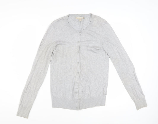 Banana Republic Women’s Grey Cotton Blend Button Cardigan Size S