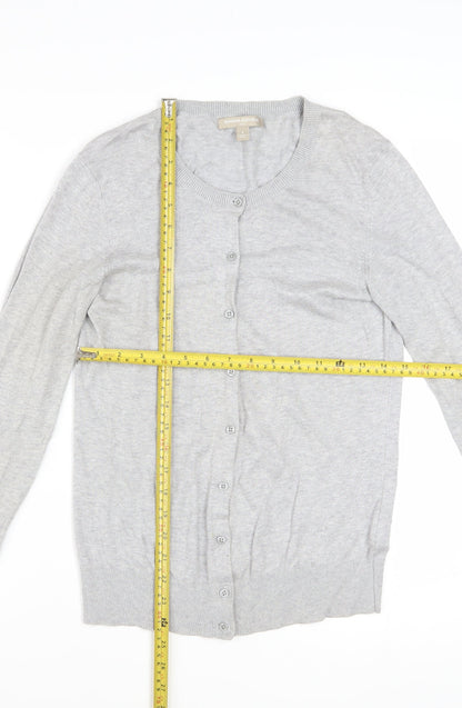 Banana Republic Women’s Grey Cotton Blend Button Cardigan Size S