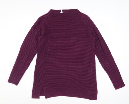 Joules Women’s Purple Cotton Ribbed Pullover Jumper Size 10