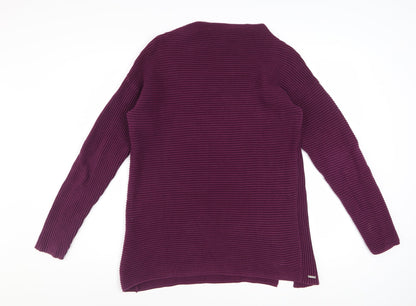 Joules Women’s Purple Cotton Ribbed Pullover Jumper Size 10