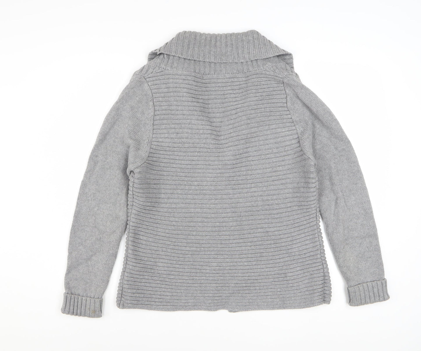 Marks and Spencer Women’s Grey Cotton Blend Button Cardigan Size 16