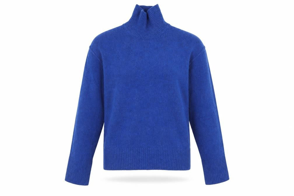 Weekday Women's Blue Roll Neck Wool Jumper XS
