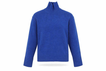 Weekday Women's Blue Roll Neck Wool Jumper XS