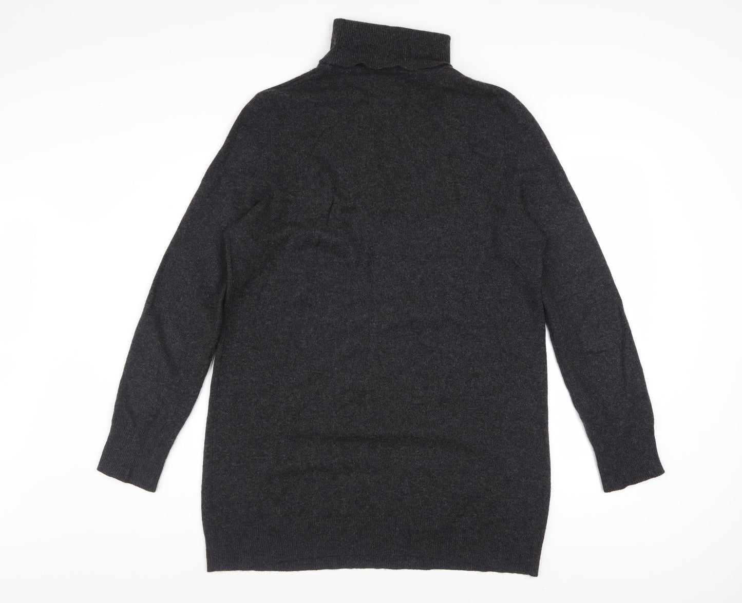 Equipment Women Black L Cashmere Roll Neck Long Sleeve Sweater Dress