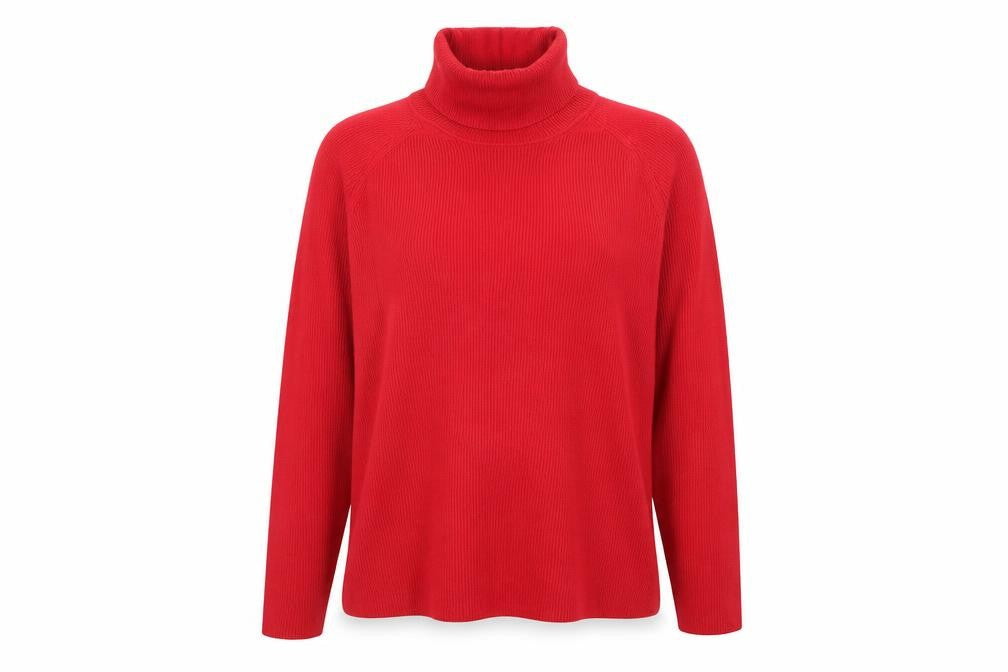 Marks & Spencer Women’s Red Roll Neck Knit Jumper Size L