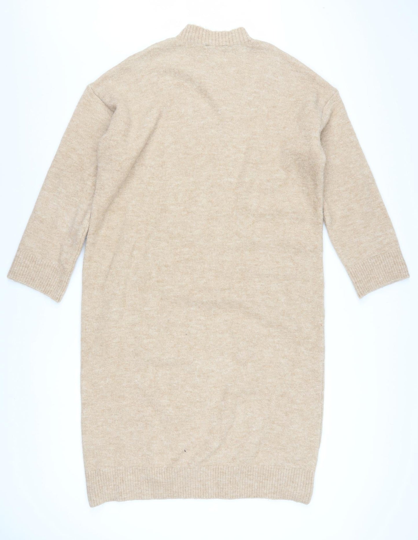 Marks and Spencer Women Beige Medium Knit Jumper Dress