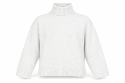 Pull&Bear Women Ivory Roll Neck Knit Pullover Jumper Size S