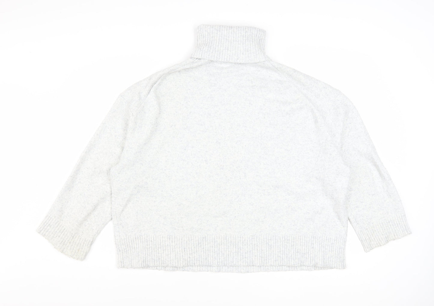 Pull&Bear Women Ivory Roll Neck Knit Pullover Jumper Size S