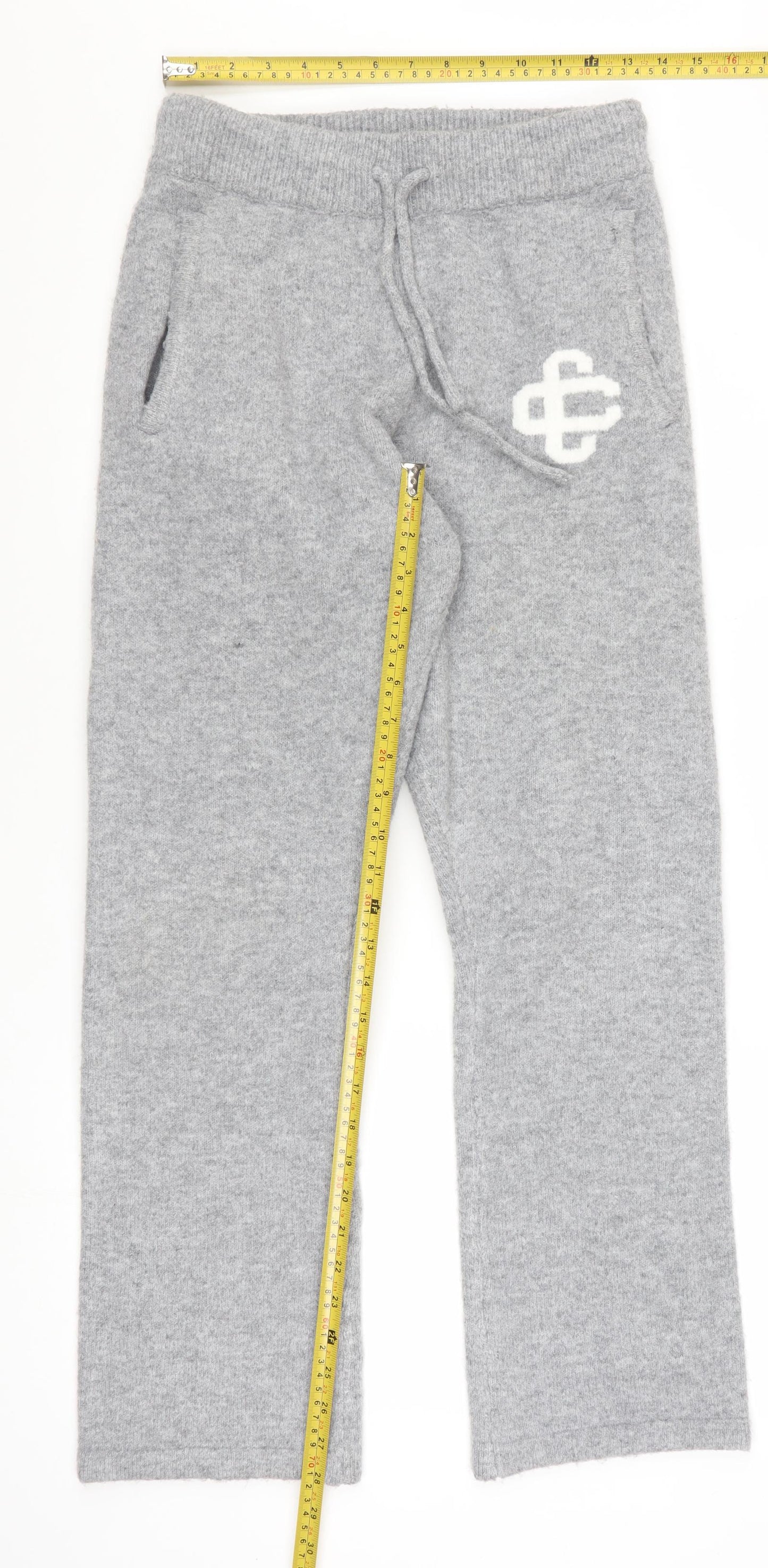 Couture Womens Grey Knit Sweatpants XS Elastic Waist Casual Trousers