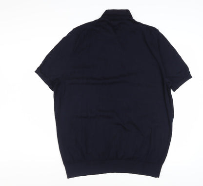 Marks and Spencer Autograph Men's Black 3XL Merino Wool Polo Shirt
