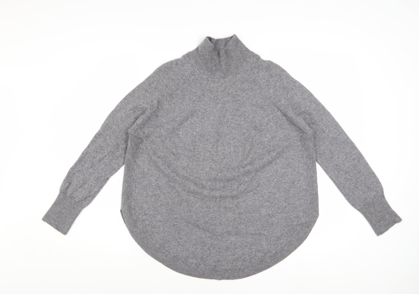 Marks and Spencer Womens Grey Cashmere High Neck Jumper M