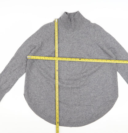 Marks and Spencer Womens Grey Cashmere High Neck Jumper M
