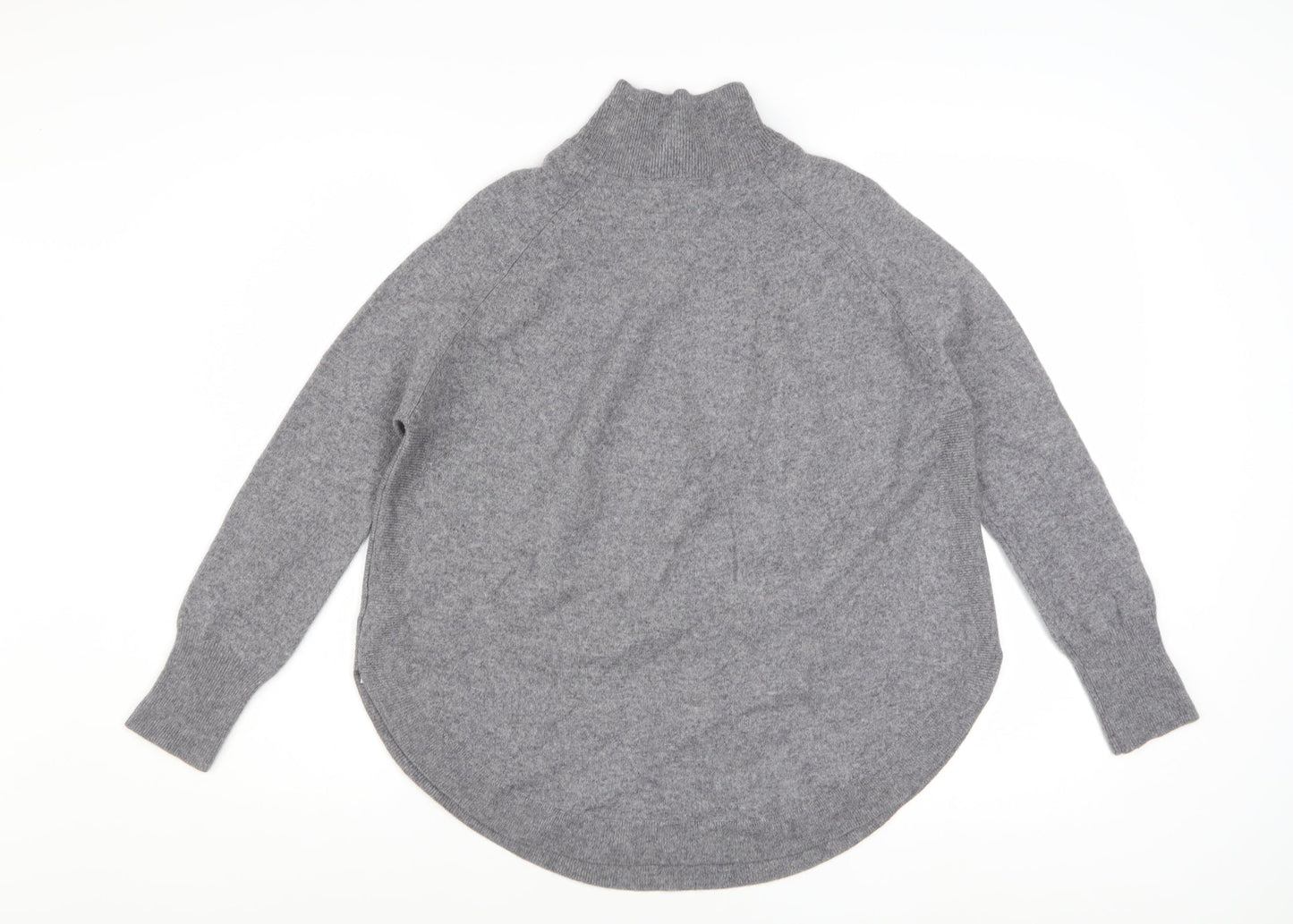 Marks and Spencer Womens Grey Cashmere High Neck Jumper M