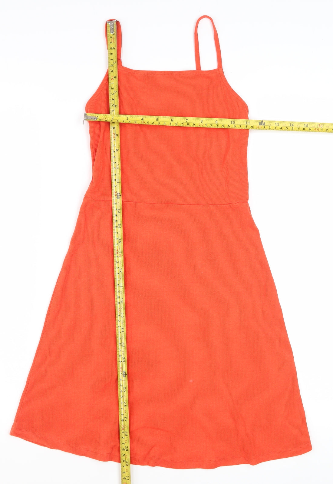 ASOS Women Orange Size 8 Slip Dress Sleeveless Stretch Modal Cotton