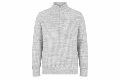 Next Mens Grey Half Zip High Neck Jumper Size L Acrylic Wool Blend