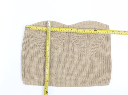& Other Stories Women Beige Knit Strapless Camisole Top Size 12