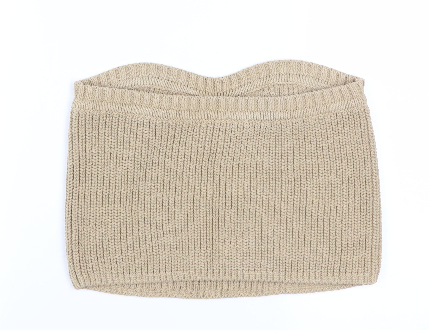 & Other Stories Women Beige Knit Strapless Camisole Top Size 12
