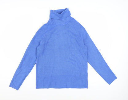 Marks and Spencer Women’s Blue Roll Neck Knit Jumper Size S