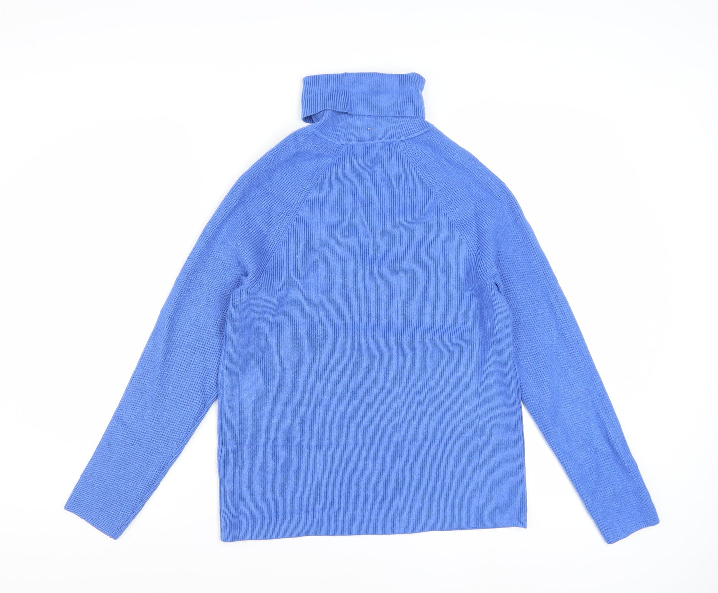 Marks and Spencer Women’s Blue Roll Neck Knit Jumper Size S