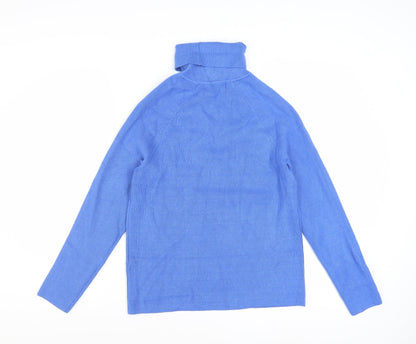 Marks and Spencer Women’s Blue Roll Neck Knit Jumper Size S
