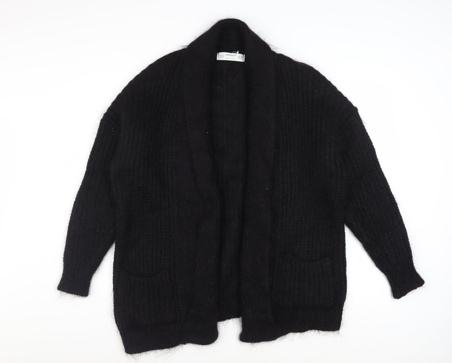 Marks and Spencer St Michael Women's Black Mohair Cardigan Size 8