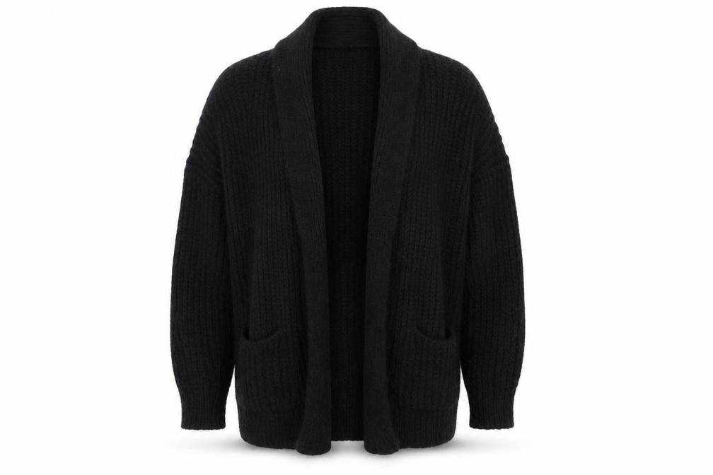 Marks & Spencer St Michael Women's Black Mohair Cardigan Size 8