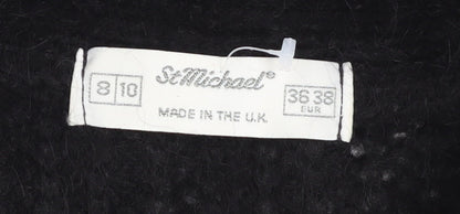 Marks and Spencer St Michael Women's Black Mohair Cardigan Size 8