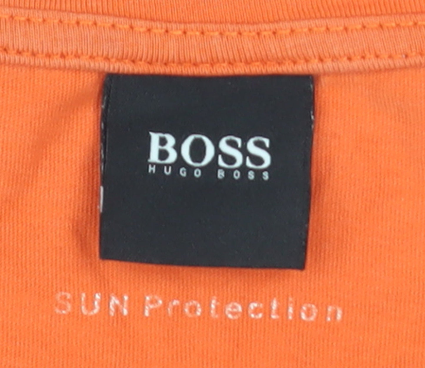 Hugo Boss Men’s Orange Cotton Crew Neck Logo T-Shirt XL