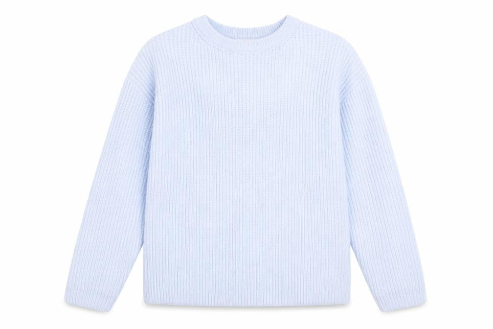 Marks & Spencer Women Blue Knit Crew Neck Jumper Size S