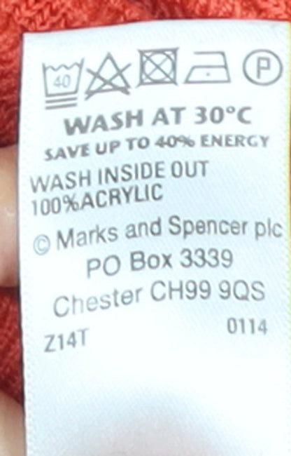 Marks and Spencer Women’s Orange Knit Pullover Jumper Size 18